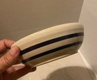 Vintage Robinson Ransbottom Pottery Small Blue Striped Bowl