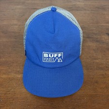 Buff Adjustable Blue Polyester  Mesh Lightweight Packable Trucker Hat Cap