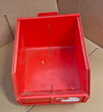 Large Red Plastic Warehouse Picking Bin Workshop Garage Parts Storage