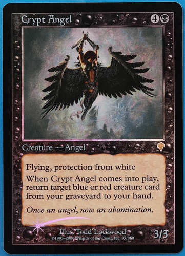 Crypt Angel FOIL Invasion HP/DAMAGED Black Rare CARD (506272) ABUGames - Picture 1 of 2