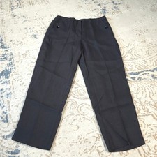 Vintage Talbots 100 Irish Linen Black Classic Pants Women Size 10 Career
