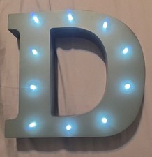 LED LIGHT UP LETTER D 6" STANDING ALPHABET