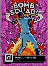 2022 Donruss #BS-4 Marcus Semien Bomb Squad Pink Fireworks