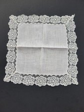 Vintage Ladies Hankie White Lace