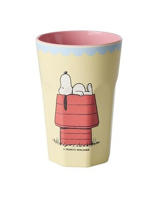 RICE x Peanuts: großer Melamin Becher mit Snoopy Print, Cream, ca. 400 ml