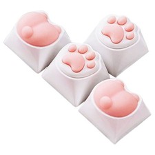  Capuchons de touches de clavier mécanique patte de chat, 4 pièces, capuchons de