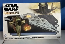 Star Wars The Mandalorian Boba Fetts Starfighter & Imperial Light Cruiser Set