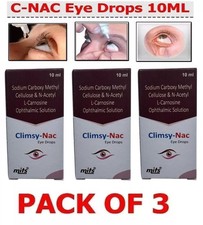  Pack of 3 C-NAC Eye Drops For Cataract, N-Acetylcarnosine 10ml Each 3 x 10ml 