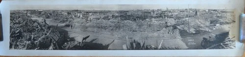 vintage panoramic photo LENS DESTRUCTION France WW1 panorama