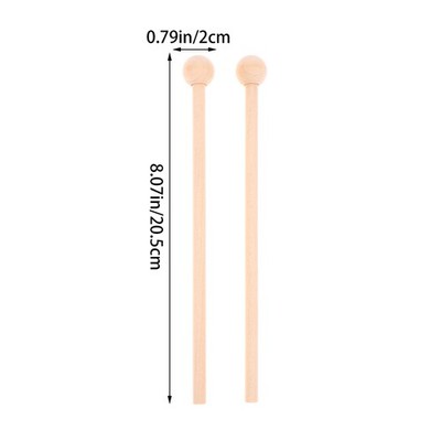 2 Stück/1 Paar Holz Percussion Hammer Trommel stab Xylophon Marimba Drumsticks