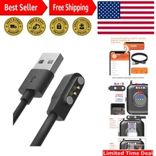 Versatile 3.3Ft USB Magnetic Charging Cable for Smartwatches – Black & White