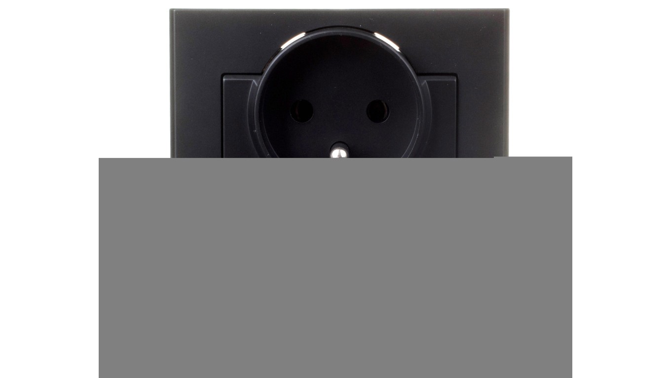 Sonata double socket with/u black metallic GP-2RZ/33