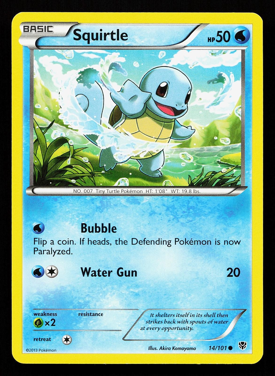 Squirtle 14/101 Common Plasma Blast Pokemon Card