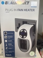 Blaupunkt Plug In Fan Heater Digital Led Display 2 Fan Speed