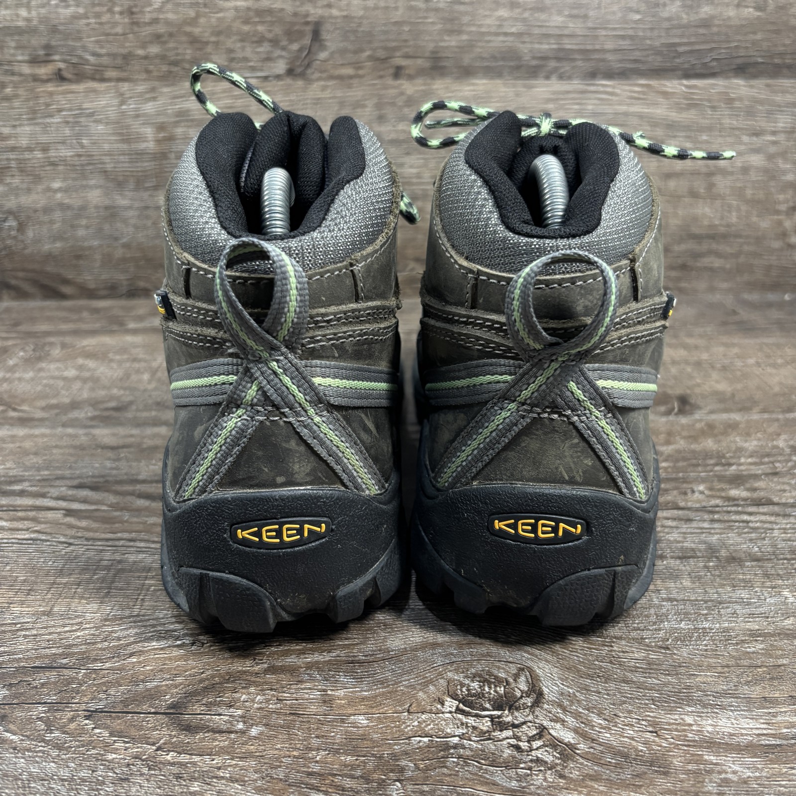 Stivali KEEN Targhee II Mid Donna 9 5 Grigio Impermeabili Escursionismo Trail Pelle