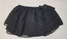 Black Polyester Layered Ballet Wrap Skirt Freestyle A Danskin Co Girls Size 7/8