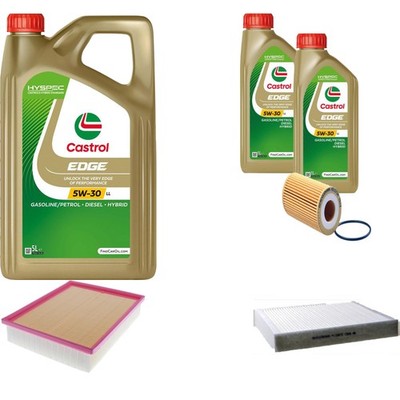 Inspektionspaket Castrol EDGE Titanium 5W-30 LL 7L für VW Polo 1.8 GTI Seat