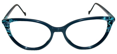 LIU JO! BRILLE BRILLENFASSUNG PETROL BLAU MIT BRILLENETUI 53/17/140 wie NEU!