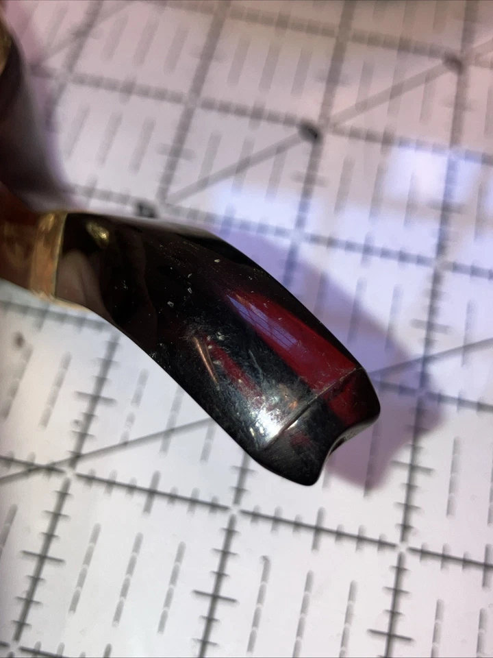 WDC Bakelite French Briar Bent Bulldog Estate Pipe EXCELLENT Gold Accent - Image 3 of 4