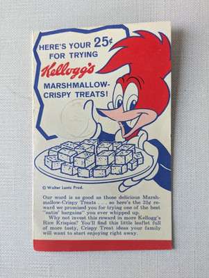 1950s Kellogg s Woody Woodpecker Recipe Booklet Rice Krispies Marshmallow
