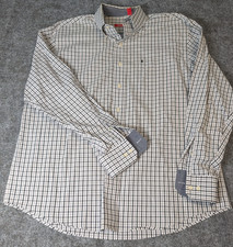 IZOD Regular Fit Long Sleeve Button Down Shirt Casual Mens Large Plaid/Check