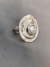 UNO De 50 Silver Plated Pearl Statement Ring