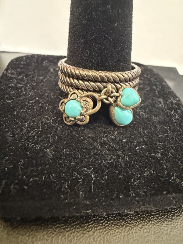 BBJ 925 sterling silver ring with turquoise size 8