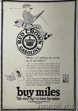 Original Four 1929 Standard Oil Red Crown Gasoline Advertising Posters