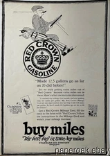 Original Four 1929 Standard Oil Red Crown Gasoline Advertising Posters