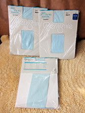 VTG 1985 Baby Blue Berkshire Silk Occasions Control Top Pantyhose 3 Pairs Sz 4