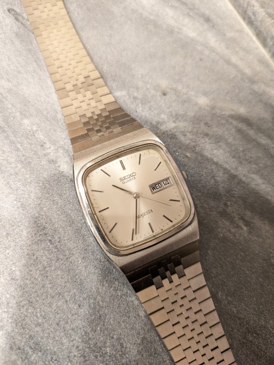 SEIKO WATCH MAJESTA QUARTZ 9063-5010 SILVER DAY DATE SEIKO WATCH MAJESTA QUARTZ 9063-5010 SILVER DAY DATE