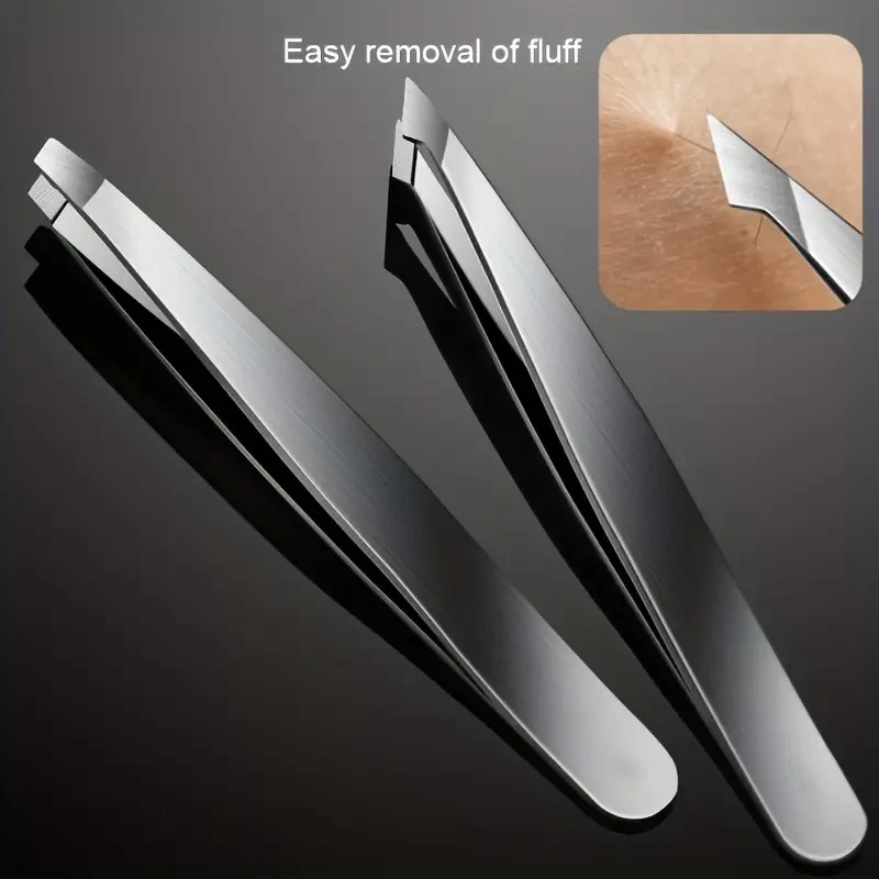 Set of 4 Stainless Steel Tweezers Sliver Tweezers Pointed Tweezers Eye Brown Tweezers - Image 2 of 4