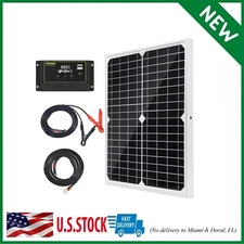20W 12 Volt Battery Charger Solar Powered Panel for Car Dump Trailer Boat Marine