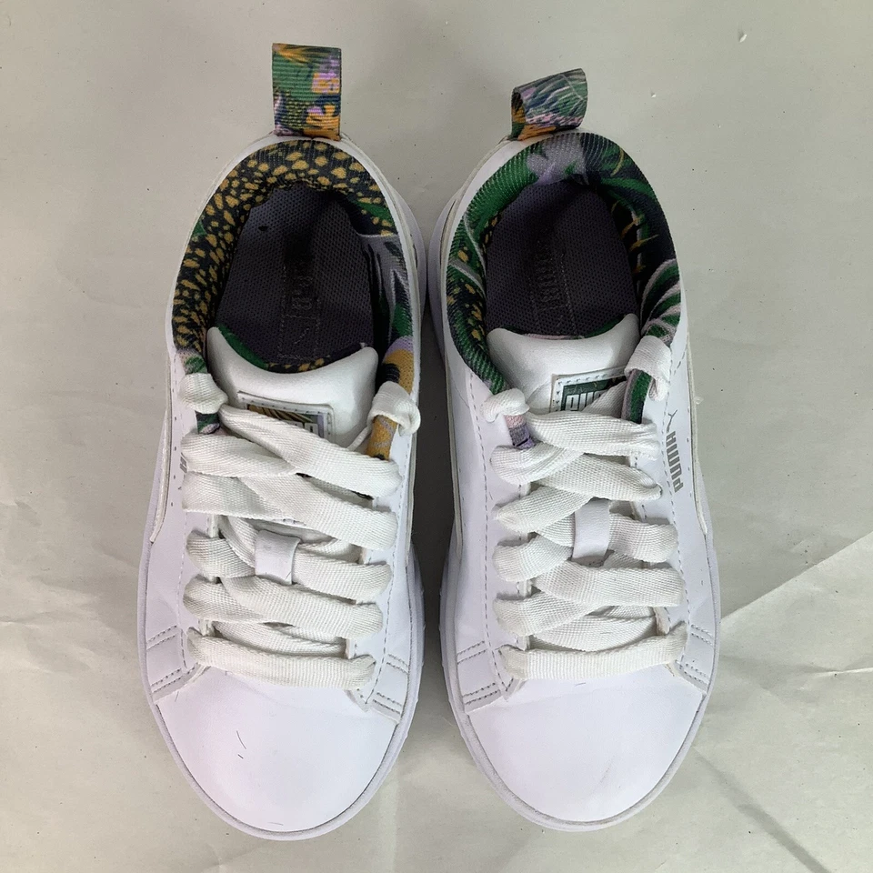 Tênis Puma Mayze Vacay Queen branco infantil tamanho 12C 389672-02 - Imagem 3 de 4