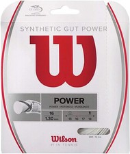 Wilson - WRZ945100 - Synthetic Gut Power 16G Tennis Raquet String - White