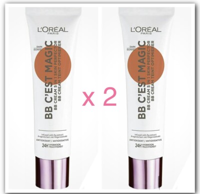 2 x L'OREAL Paris C'est Magique BB Cream DARK LSF20 30ml - NEU
