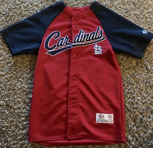 cardinals button up jersey