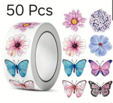 50x Butterfly & Flower Stickers Crafting Scrap booking art scrapbooking project