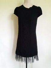 Short Black Sheath Sweater Dress- Cables -Sparkles, Tulle Sz XL (see measur)