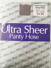 6 Packs Ultra Sheer Pantyhose 100 Nylon Stocking One Size Gray Mist