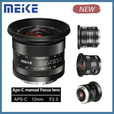 Meike 12mm Angle Lens APS-C Manual Focus For Sony E Mount Camera 