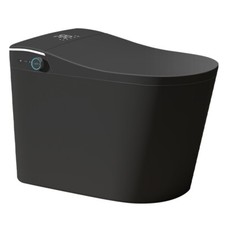 Black Luxury Japanese Smart Bidet Toilet with LED Light, Auto Flush and More