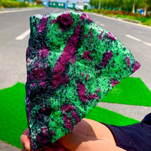 2.02LB Natural green Ruby zoisite (anylite) crystal Chakra Healing Energy - Picture 11 of 21