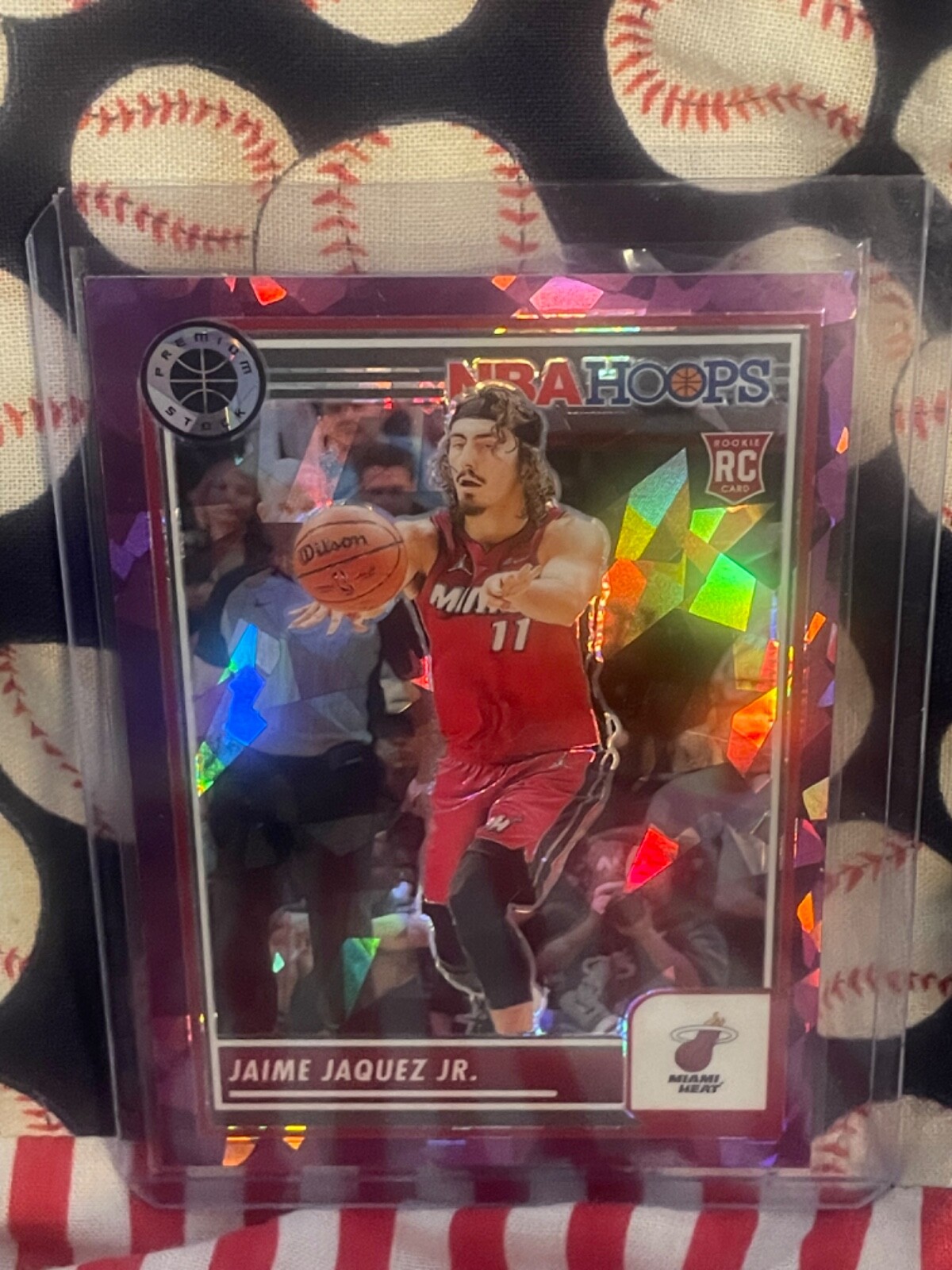 2023 24 Panini Hoops Premium Stock Jaime Jaquez Jr. #51 purple Ice Prizm /149