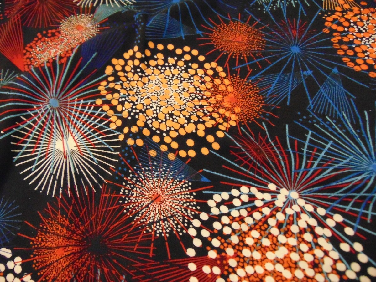 Tunique LuLaRoe Irma – Neuve Avec étiquette, Taille M, Bleu/rouge/bleu Style Feu D’artifice