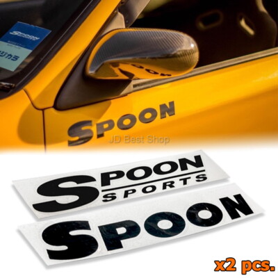 シール・ステッカー 1 Spoon Scoop + 1 Japoon Scoop Sticker JDM Style JAP Spoon Sport For Honda Racing All Models