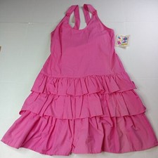Vintage Water Rags Sadie Dress Women's M Medium Pink Sleeveless Made In USA