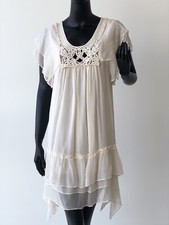 STELLA McCARTNEY Angie Silk Crepe Lace Panel Slip Dress 40