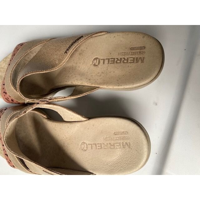 Sandali da donna Merrell taglia 10 con tacco a scorrimento casual selezionato cuscino d'aria fresca