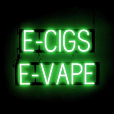 SpellBrite E-CIGS E-VAPE Sign | Neon Sign Look, LED Light | 22.6'' x 15.0''